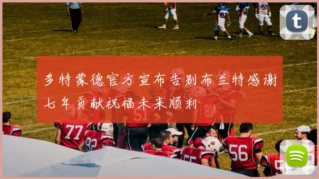 多特蒙德官方宣布告别布兰特感谢七年贡献祝福未来顺利